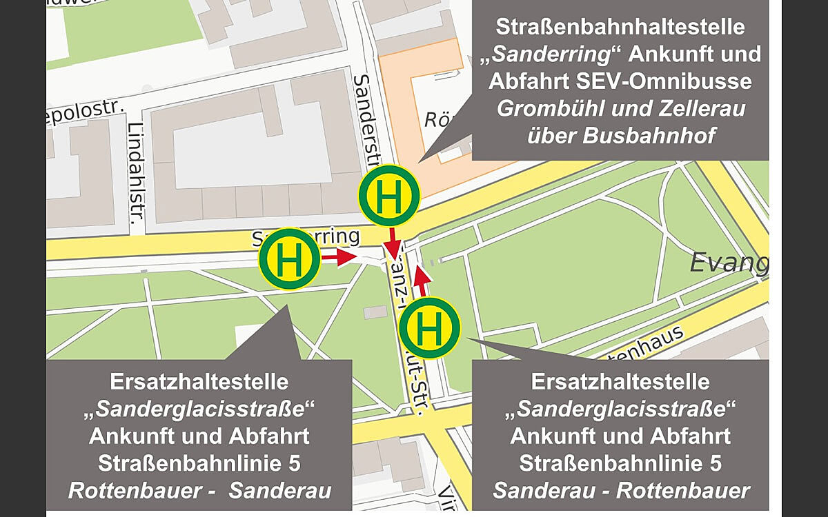 Fahrplanänderung Osterferien Umsteigemöglichkeiten Sanderring Grafik WVV Fahrplanänderung Osterferien Umsteigemöglichkeiten Sanderring Grafik WVV