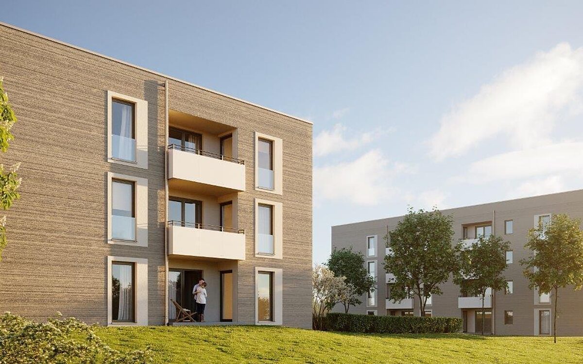 Eine Visualisierung des GBI-Bauprojekts an der Landsteiner Straße Eine Visualisierung des GBI-Bauprojekts an der Landsteiner Straße