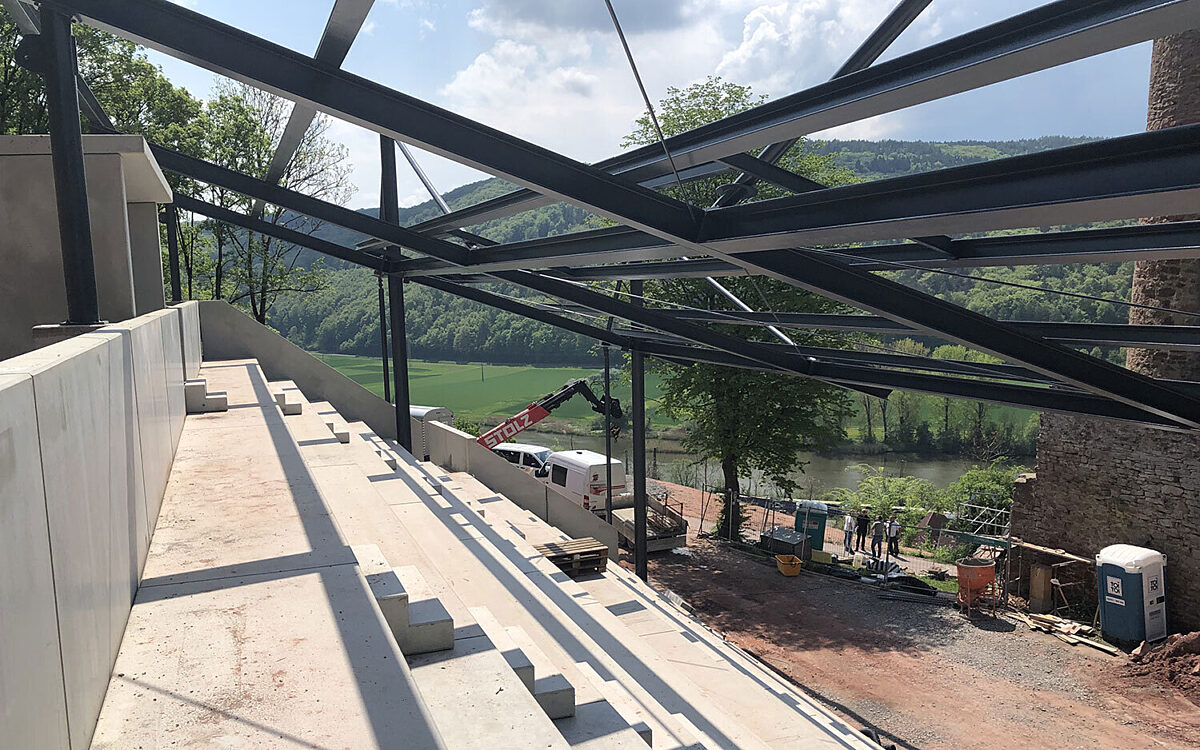 2022 Scherenburgfestspiele Neue Spielstaette Baustand Richtfest 05052022 05 2022 Scherenburgfestspiele Neue Spielstaette Baustand Richtfest 05052022 05