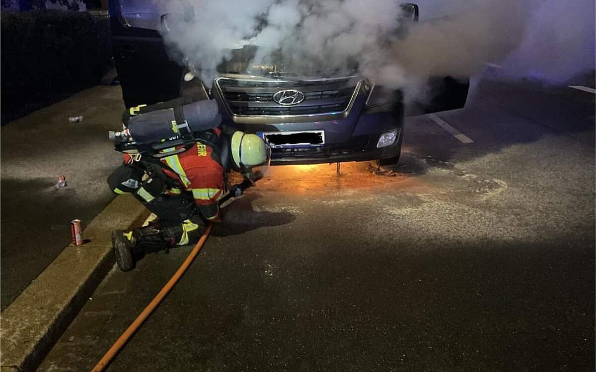 Auto in Brand Wuerzburg Auto in Brand Wuerzburg