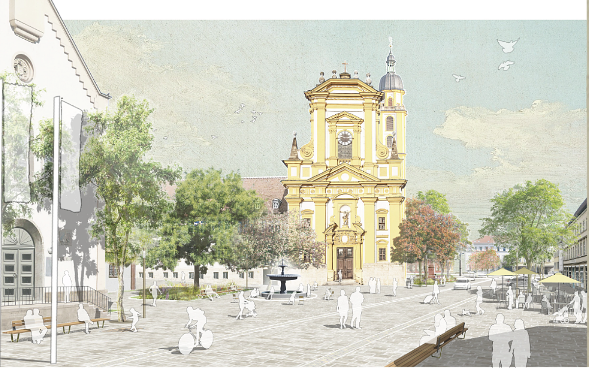 Der erste Platz beim Ideenwettbewerb zu Kitzinger Innenstadt Der erste Platz beim Ideenwettbewerb zu Kitzinger Innenstadt