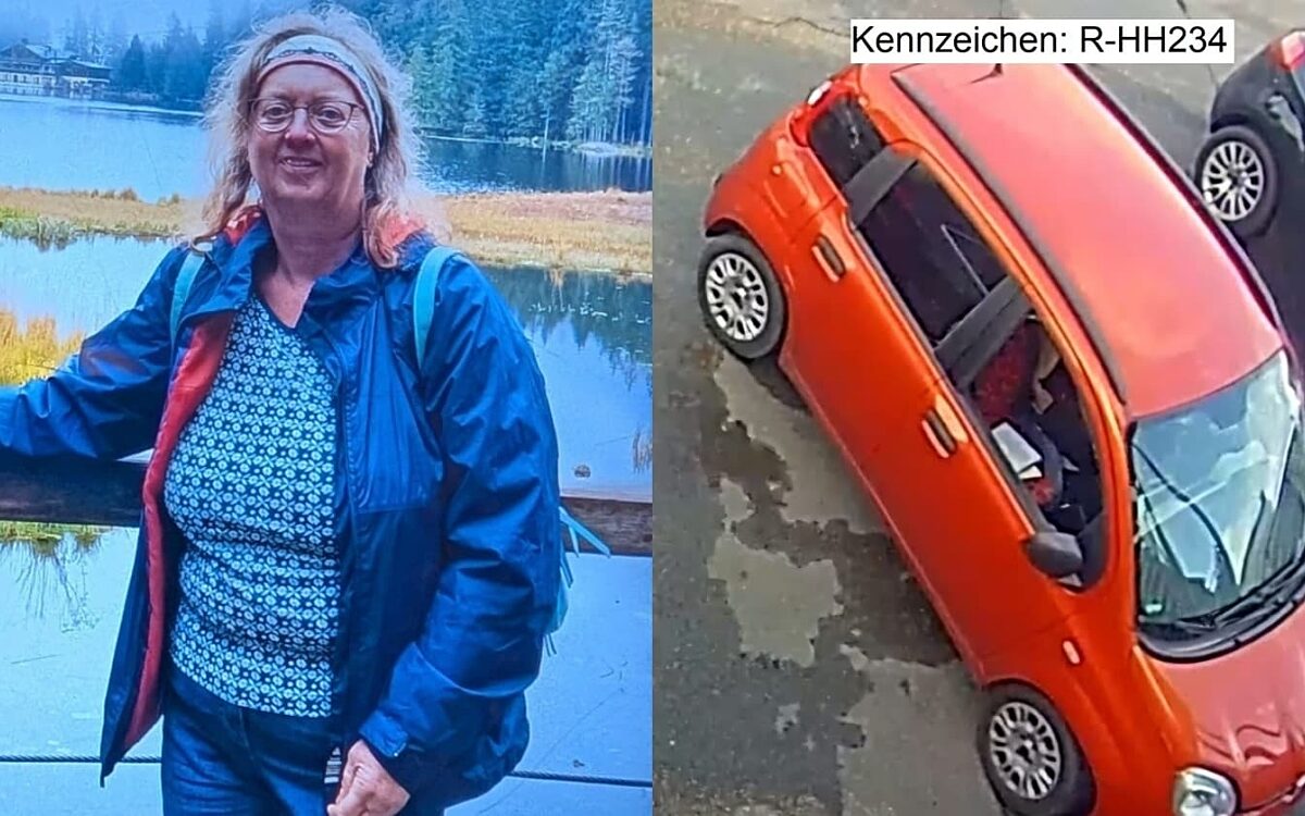 Collage Vermisste Heike Hofmockel und ihr roter Fiat Panda