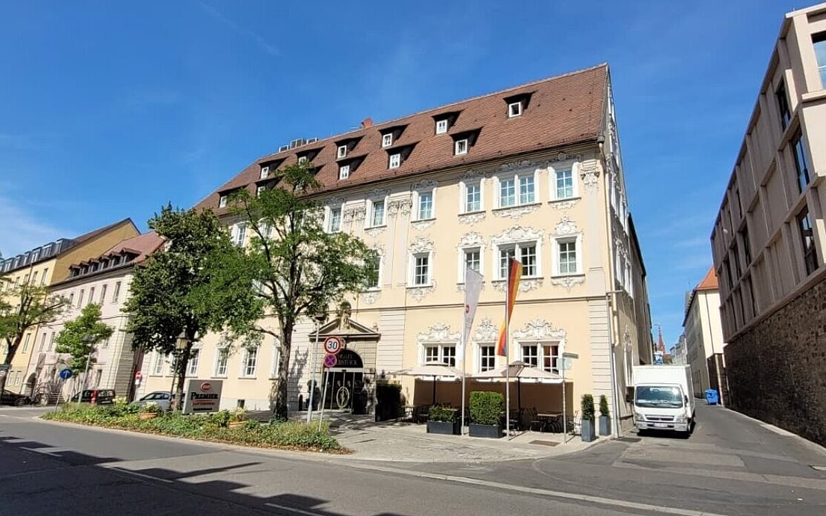 Das Hotel Rebstock in der Würzburger Neubaustraße Das Hotel Rebstock in der Würzburger Neubaustraße