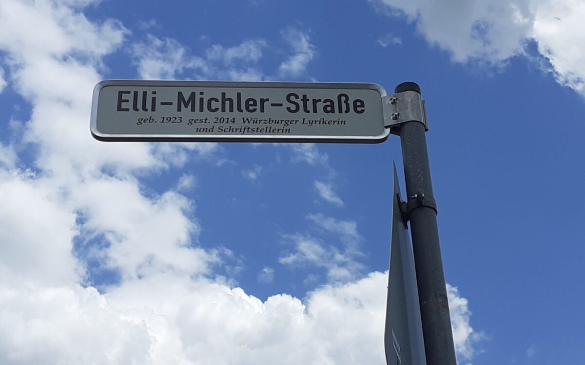 Das neue Strassenschild der Elli Michler Strasse Das neue Strassenschild der Elli Michler Strasse