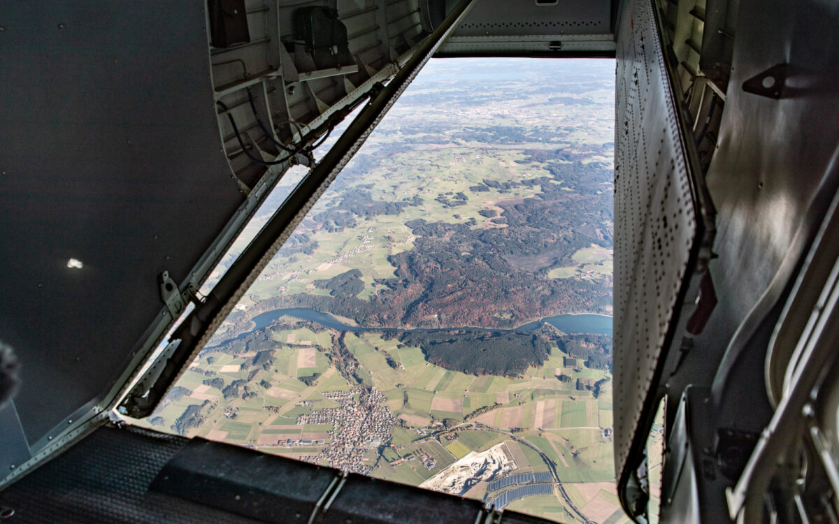 Der Blick von oben aus der M28 der Bundeswehr Der Blick von oben aus der M28 der Bundeswehr