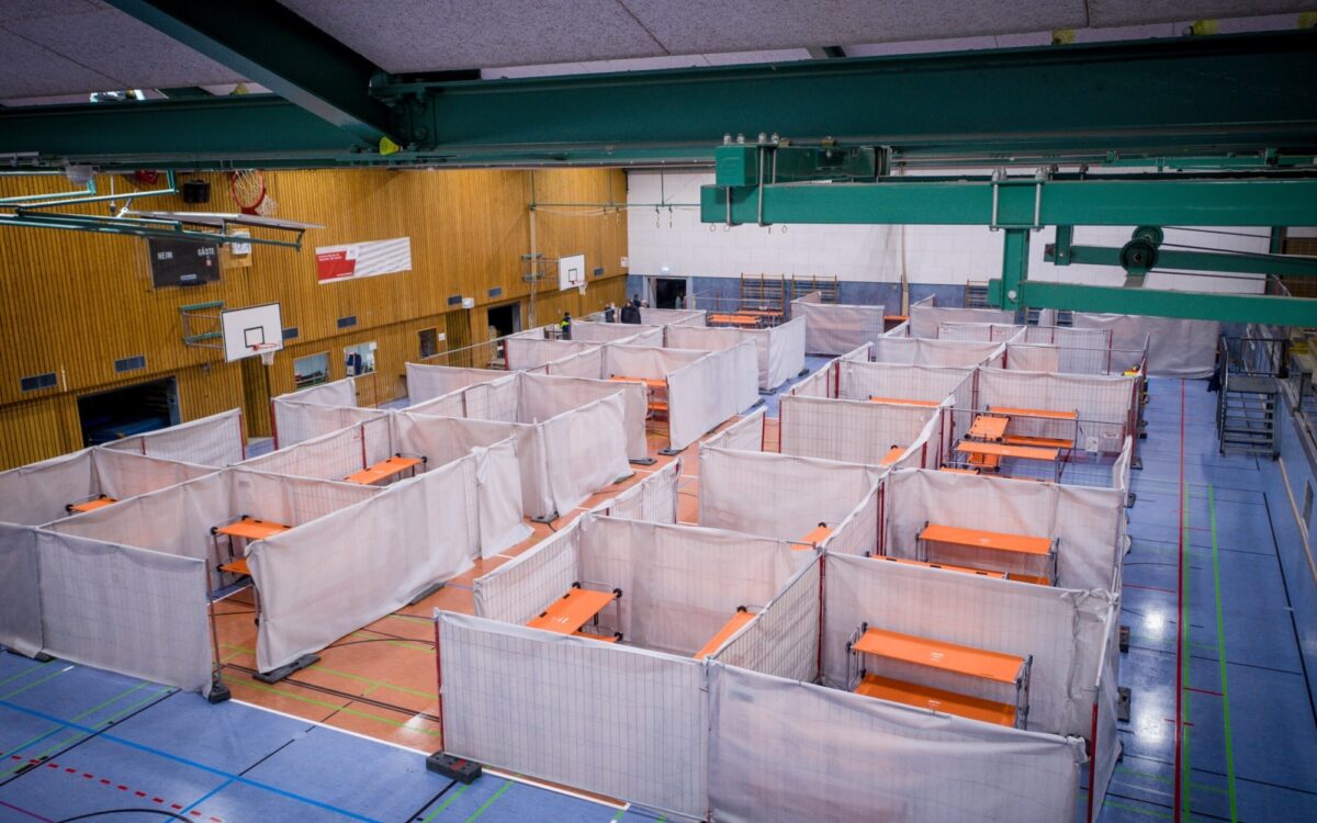 Die Notunterkunft in der Main Spessart Halle Die Notunterkunft in der Main Spessart Halle