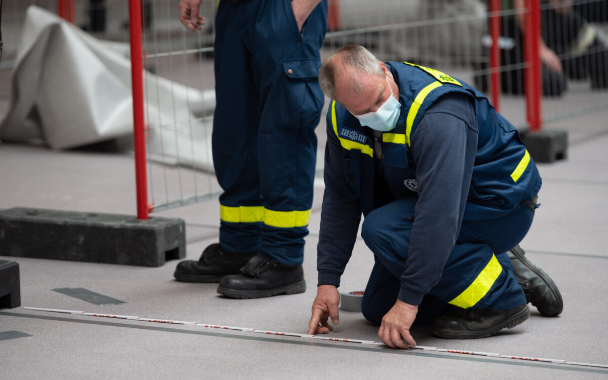 Die Spessarttorhalle in Lohr wird zur Notunterkunft umgebaut Die Spessarttorhalle in Lohr wird zur Notunterkunft umgebaut