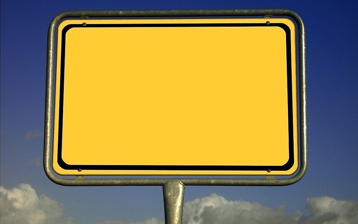 Ein Ortsschild Ein Ortsschild