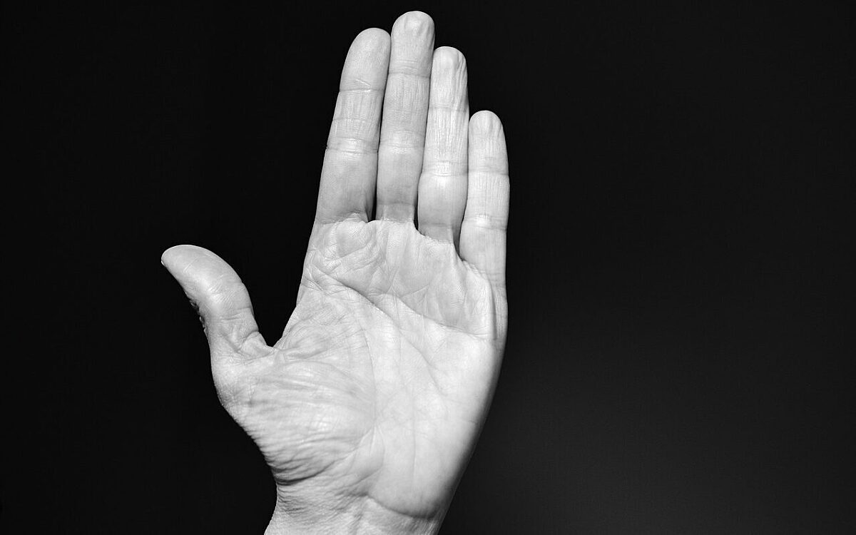 Flache Hand Ohrfeige Flache Hand Ohrfeige