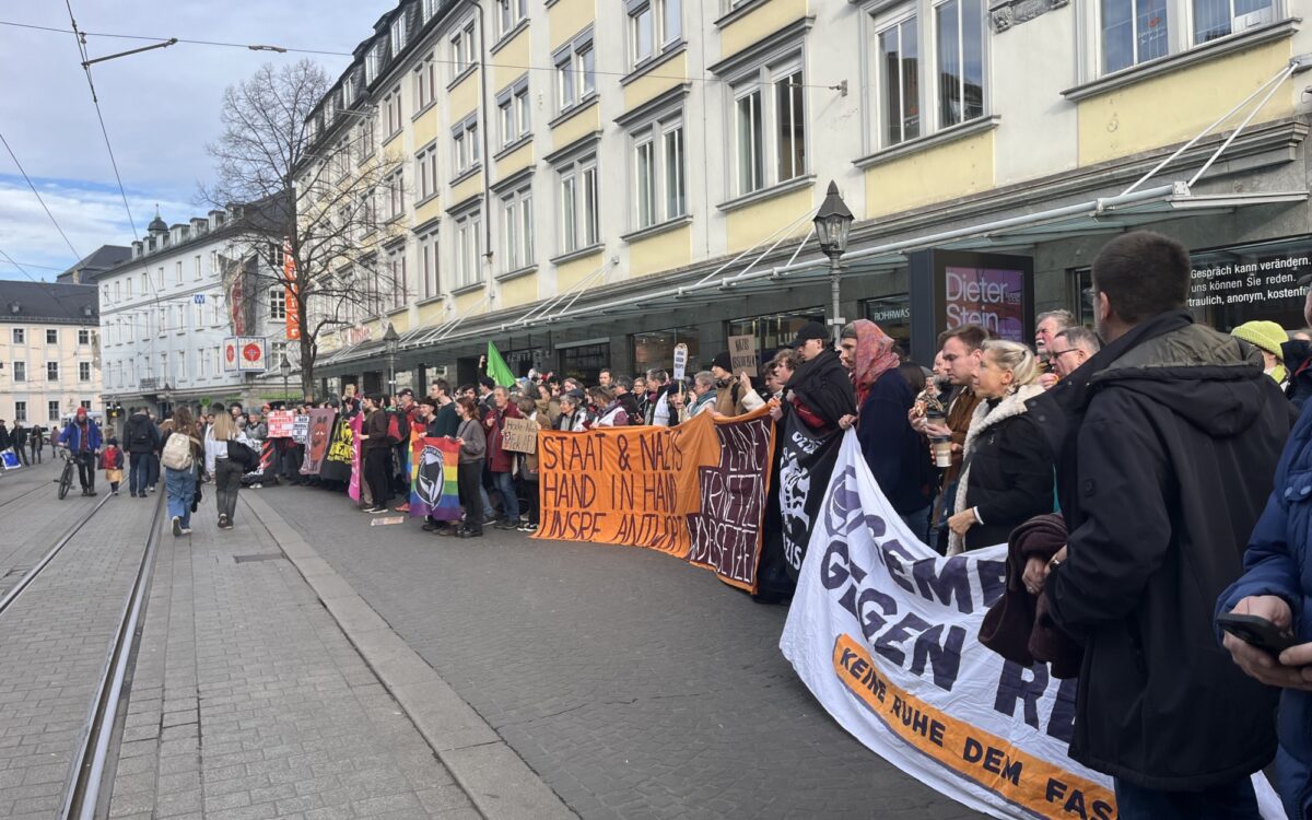 Gegendemo am AfD Wahlstand Gegendemo am AfD Wahlstand