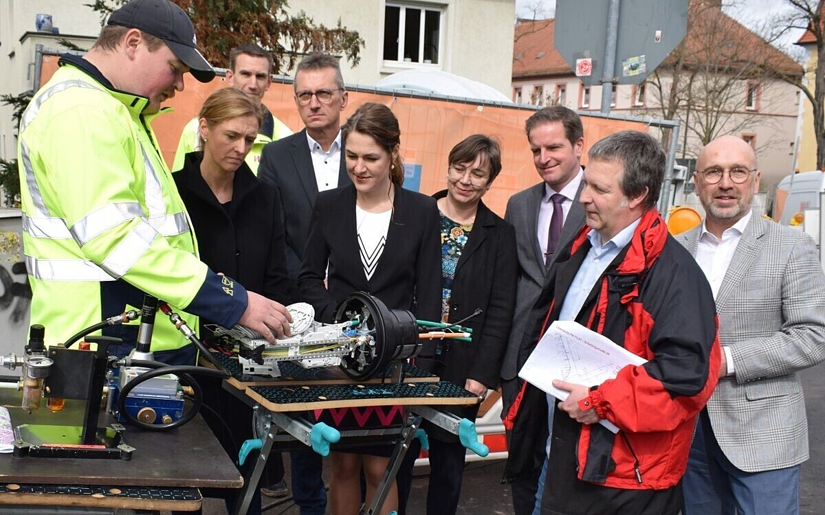 Glasfaserausbau in Wuerzburg Frauenland und Sanderau Foto WVV Glasfaserausbau in Wuerzburg Frauenland und Sanderau Foto WVV