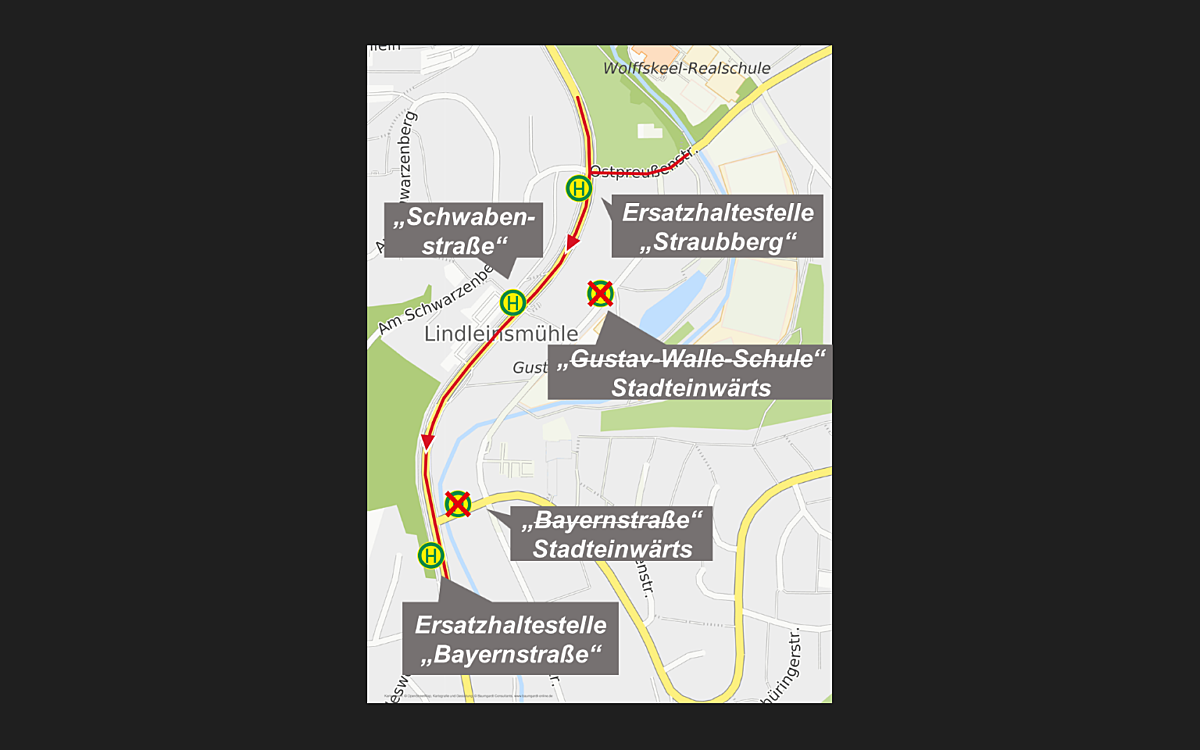 Haltestellen Lindleinsmühle Haltestellen Lindleinsmühle