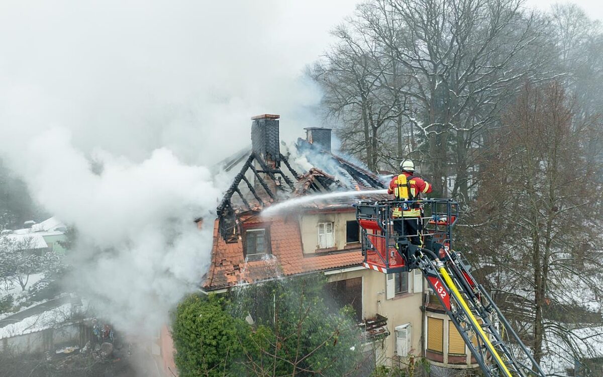 Haus in Burgsinn brennt 1 Haus in Burgsinn brennt 1
