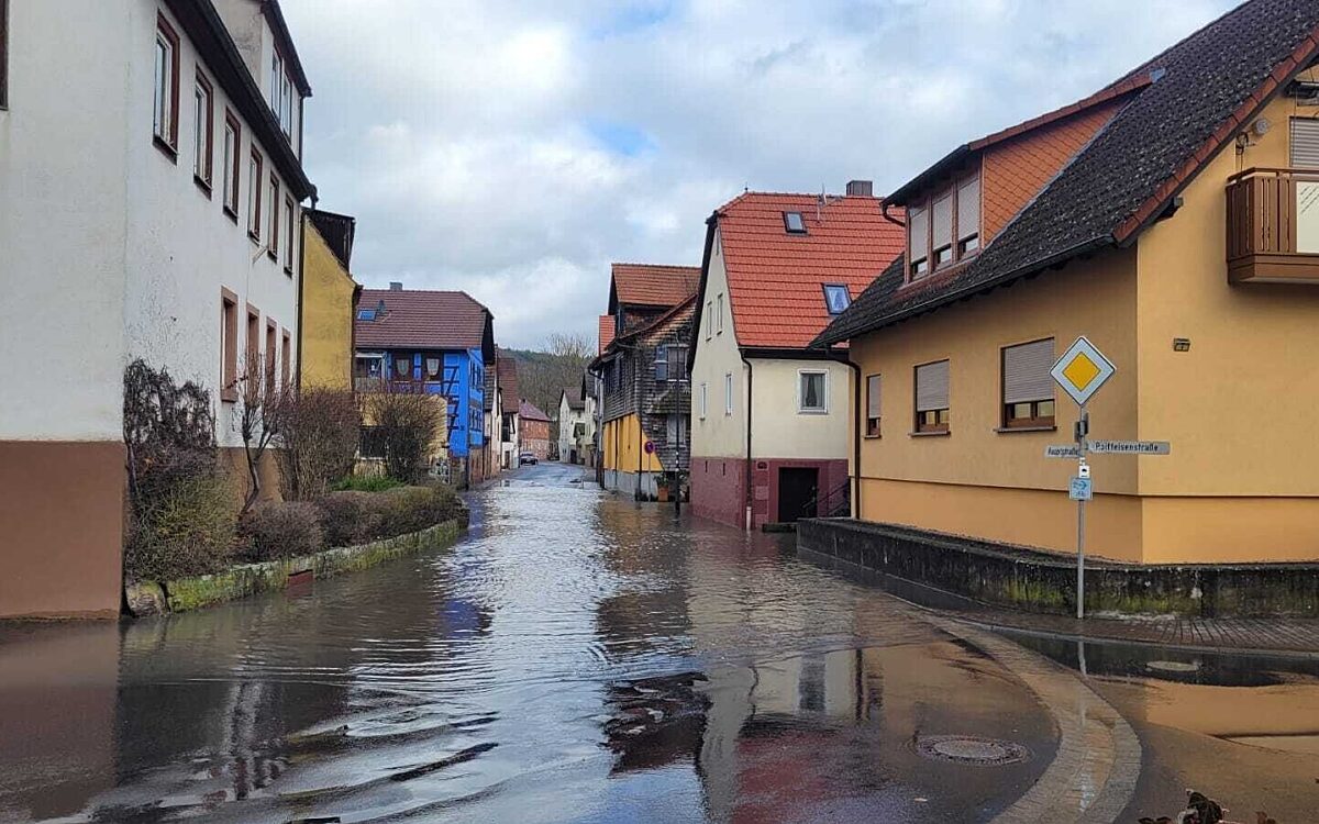 Hochwasser in Gräfendorf Hochwasser in Gräfendorf