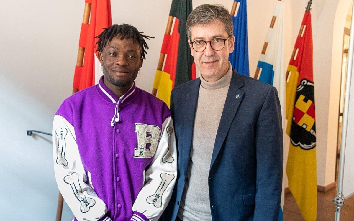 Würzburgs OB Christian Schuchardt und Kelvin Würzburgs OB Christian Schuchardt und Kelvin