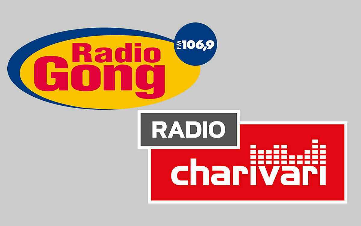Die Logos der Funkhaus-Sender Radio Gong und Radio Charivari Die Logos der Funkhaus-Sender Radio Gong und Radio Charivari