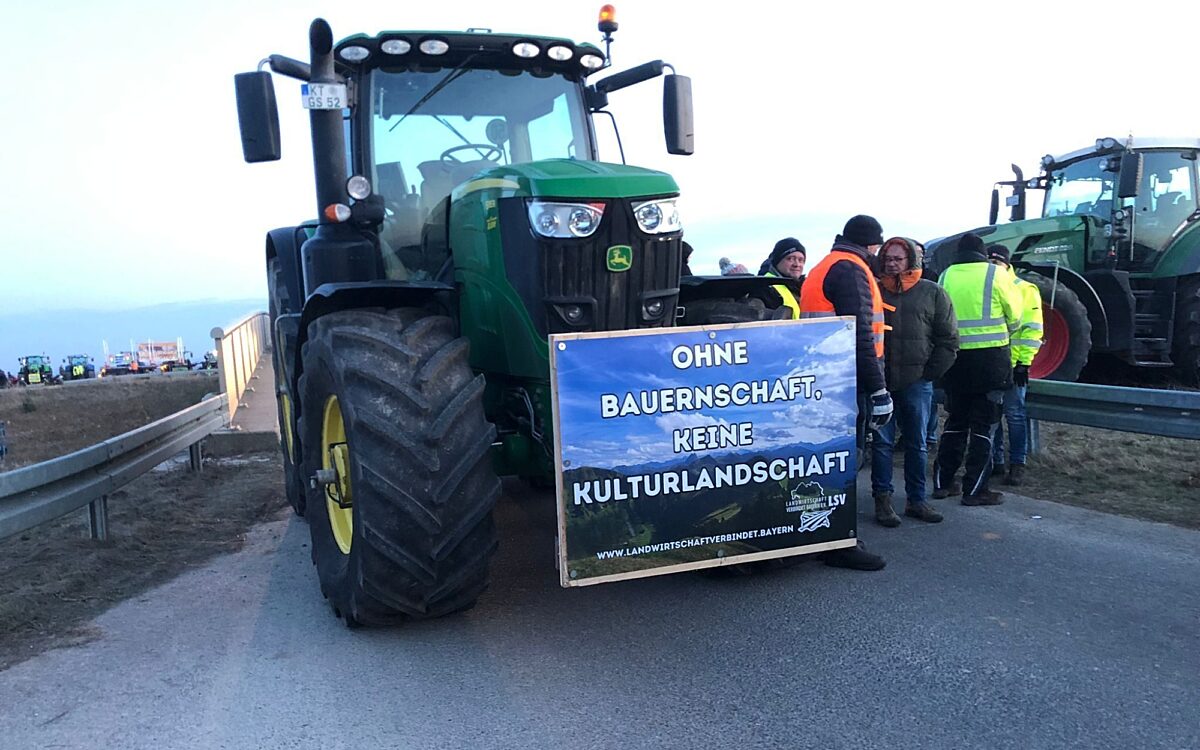 Protest Landwirte Traktor Protest Landwirte Traktor
