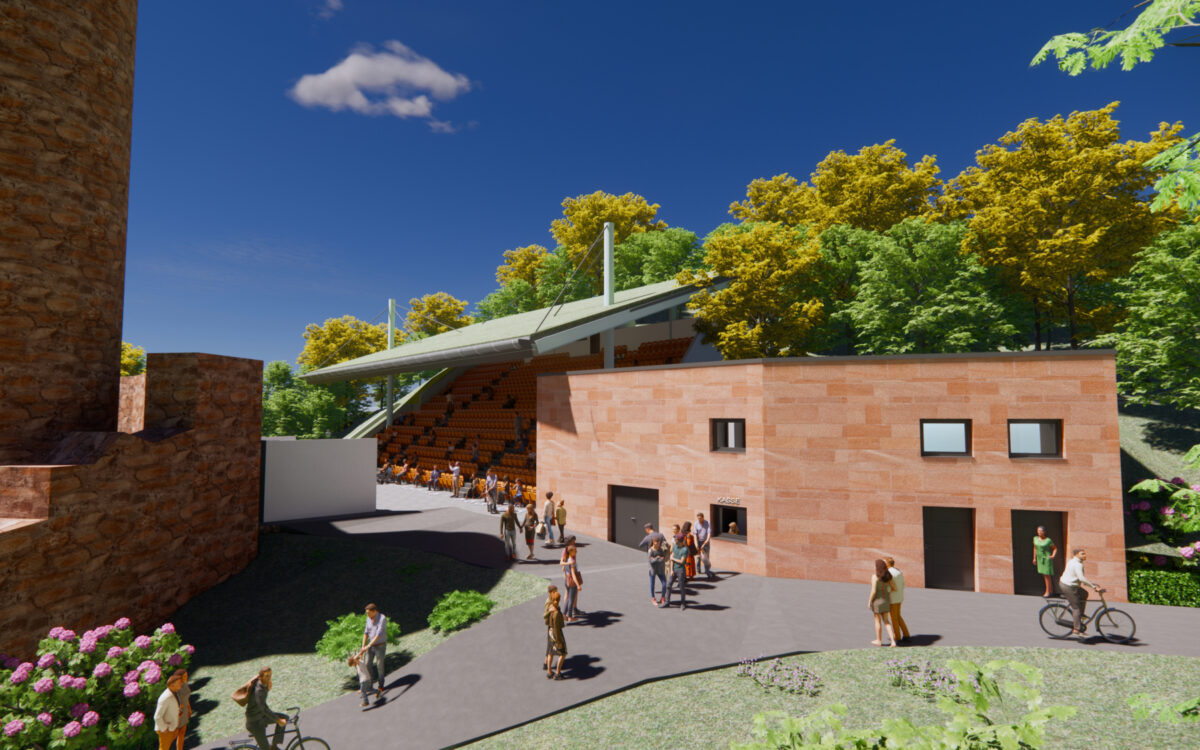 Die neue Spielstätte der Scherenburgfestspiele als Grafik dargestellt 1 Die neue Spielstätte der Scherenburgfestspiele als Grafik dargestellt 1