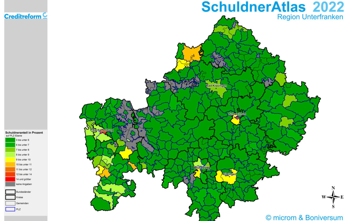 Schuldner Atlas 2022 Unterfranken Schuldner Atlas 2022 Unterfranken