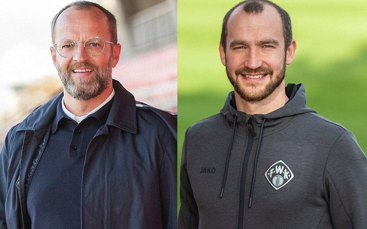 Sebastian Neumann Dieter Wirsching Interimstrainer Wuerzburger Kickers Foto Wuerzburger Kickers Sebastian Neumann Dieter Wirsching Interimstrainer Wuerzburger Kickers Foto Wuerzburger Kickers