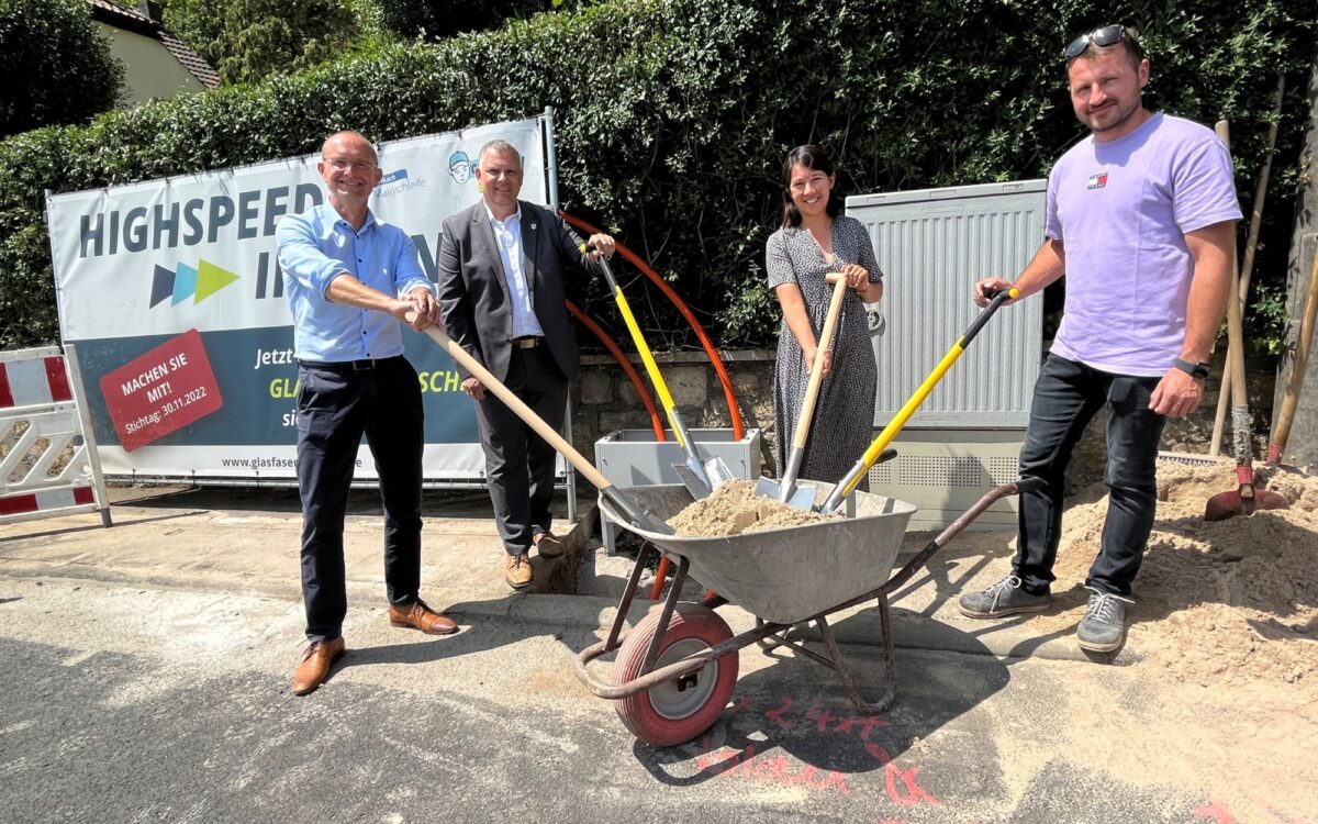 Spatenstich Glasfaserausbau Volkach Spatenstich Glasfaserausbau Volkach