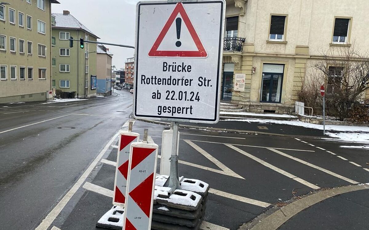 Sperrung Rottendorfer Straße Sperrung Rottendorfer Straße