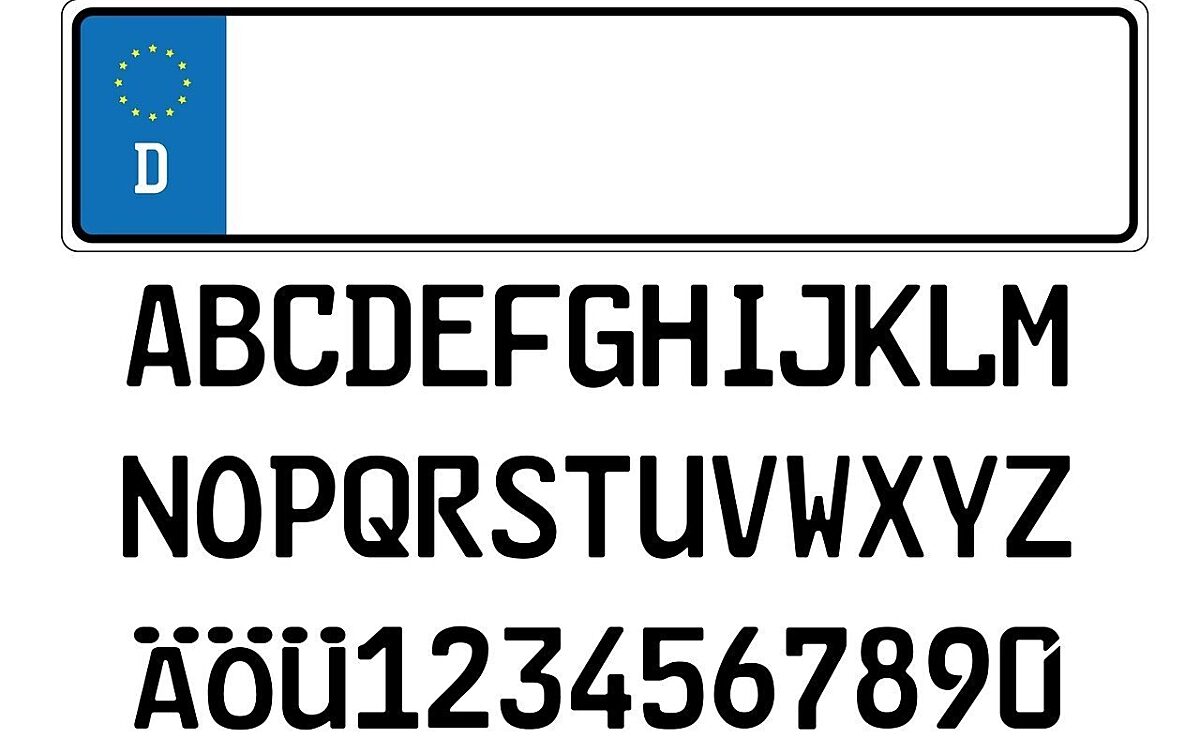 Symbolbild Autokennzeichen Symbolbild Autokennzeichen