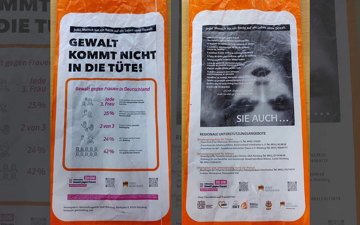 Tüte Gewalt gegen Frauen Tüte Gewalt gegen Frauen