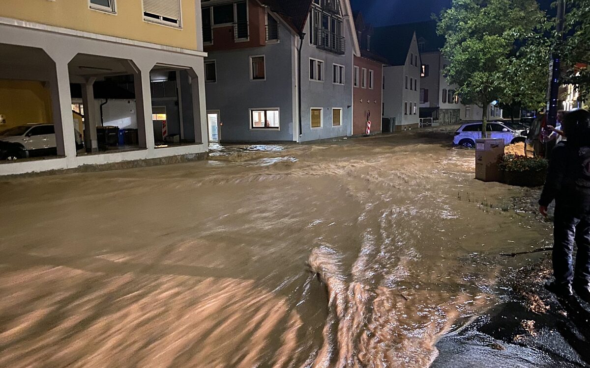 Uebrflutung in Reichenberg Uebrflutung in Reichenberg