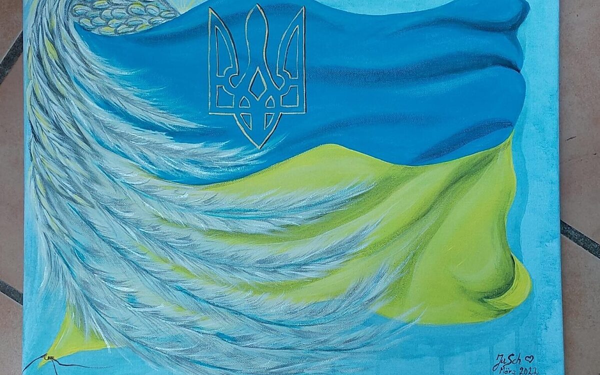 Ukraine Flagge Gemaelde Judith Schmieg aus Ochsenfurt neu 2 Ukraine Flagge Gemaelde Judith Schmieg aus Ochsenfurt neu 2