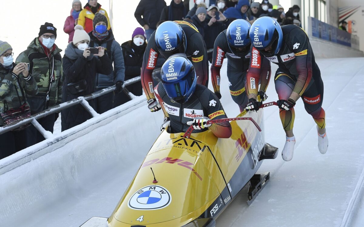 Viererbob Olympia 2022 Christian Rasp Start 1 Viererbob Olympia 2022 Christian Rasp Start 1