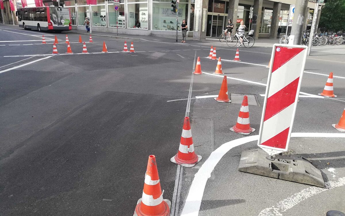 Markierungen Theaterstraße Markierungen Theaterstraße