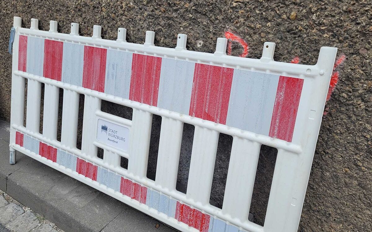 Baustelle Stadt Wü Absperrung Baustelle Stadt Wü Absperrung