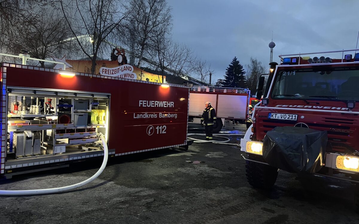 Großbrand im Freizeitland Geiselwind Großbrand im Freizeitland Geiselwind