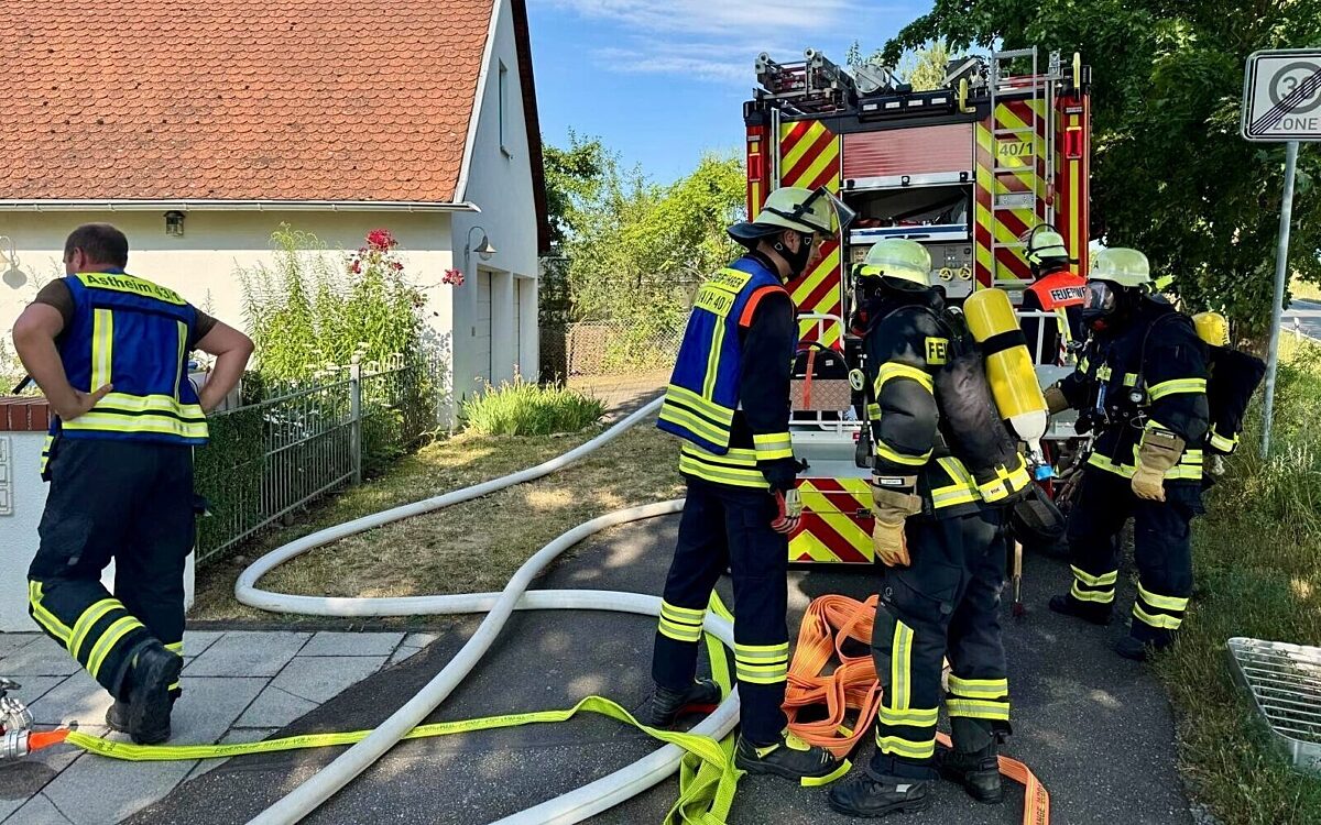 Eine Waschmaschine hat in einem Gebäude in Astheim Feuer gefangen Eine Waschmaschine hat in einem Gebäude in Astheim Feuer gefangen