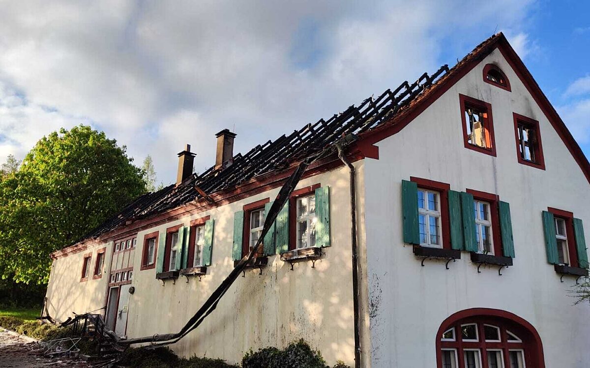 Die zerstörte Weiße Mühle in Estenfeld Die zerstörte Weiße Mühle in Estenfeld