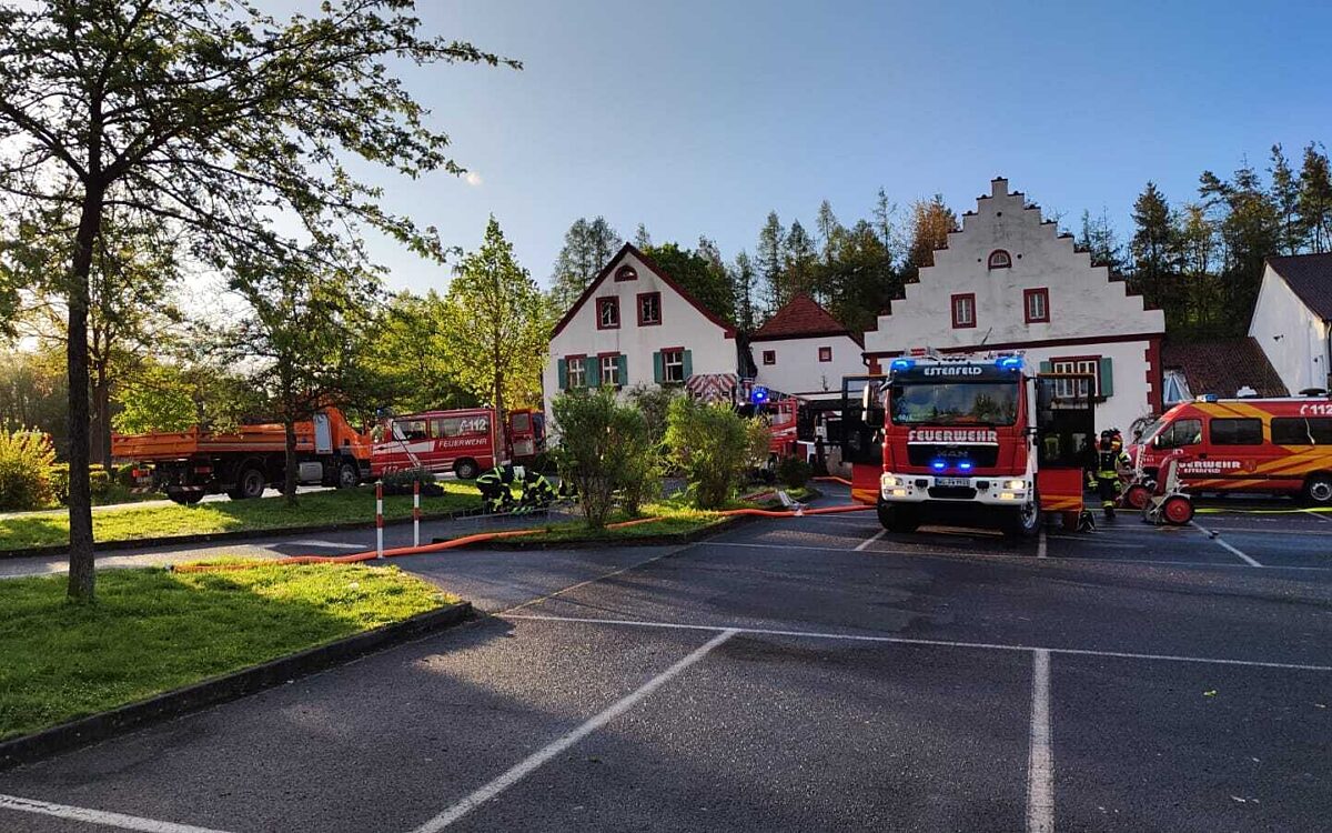 Die zerstörte Weiße Mühle in Estenfeld Die zerstörte Weiße Mühle in Estenfeld
