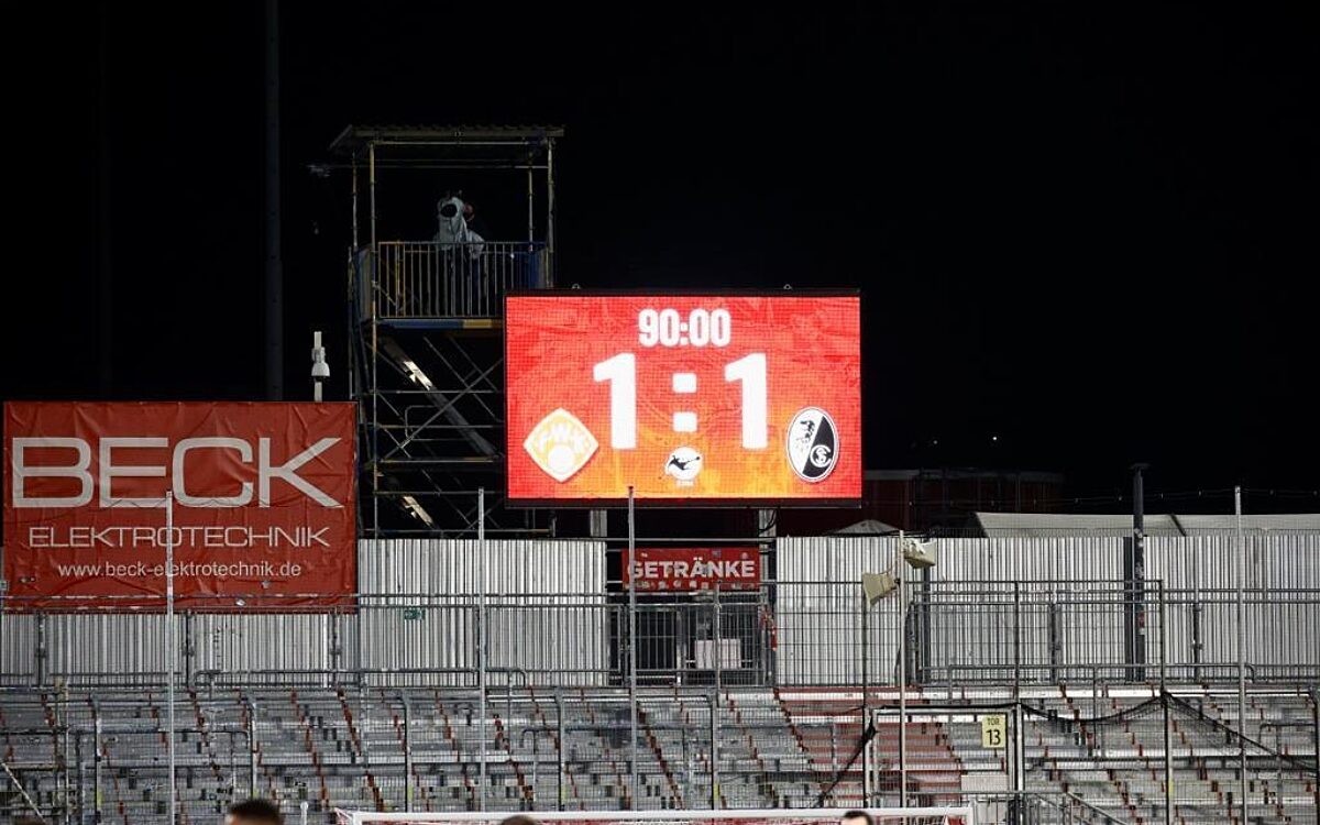 Endstand bei den Kicker gegen Freiburg II Endstand bei den Kicker gegen Freiburg II