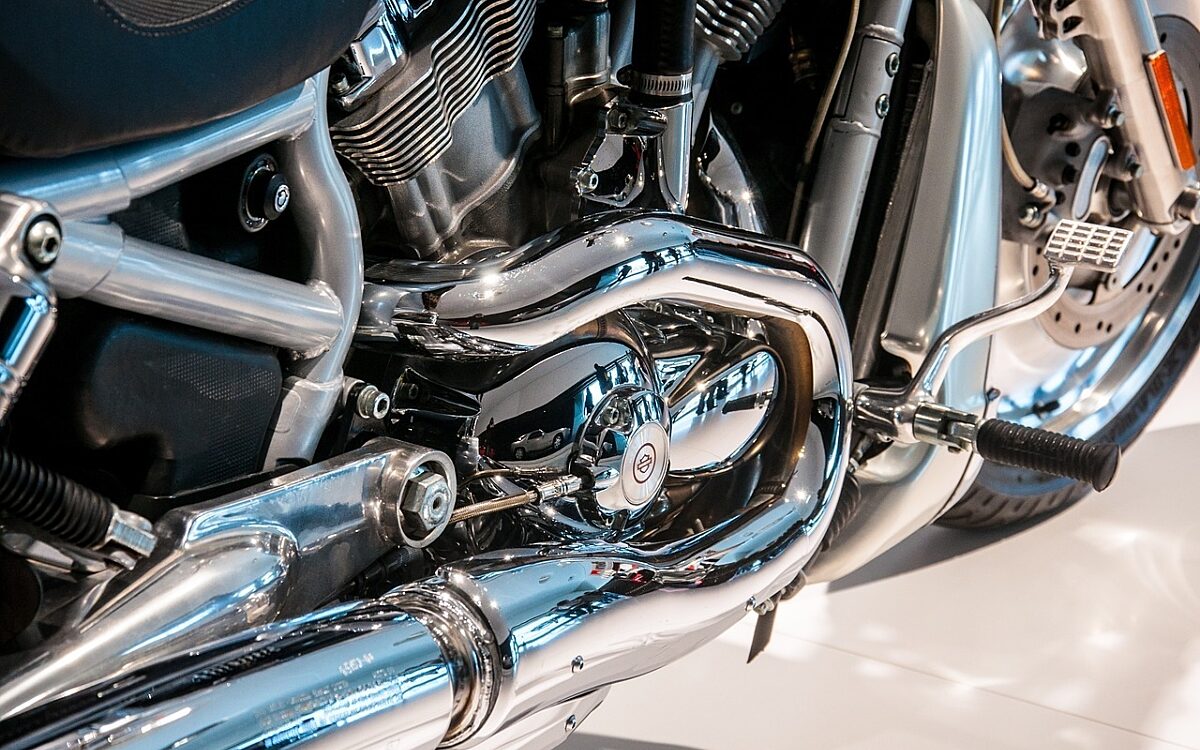 Ein Motorrad der Marke Harley Davidson Ein Motorrad der Marke Harley Davidson