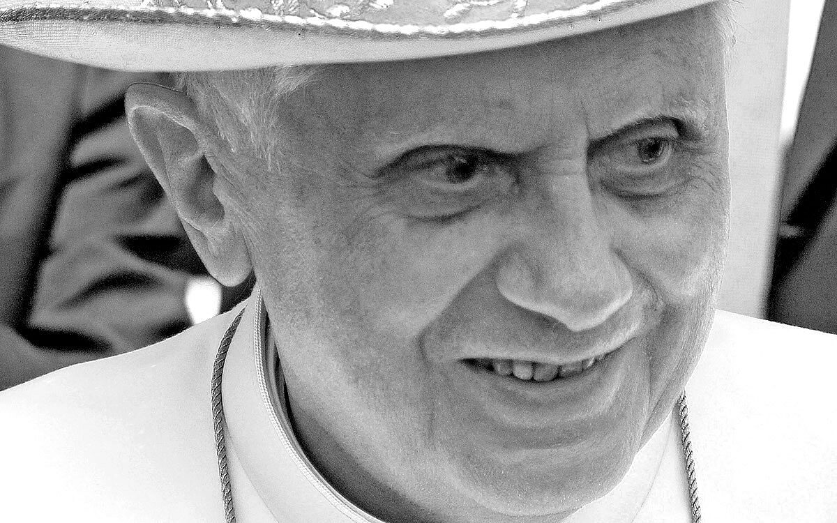 Papst Benedikt XVI Schwarzweiss Papst Benedikt XVI Schwarzweiss