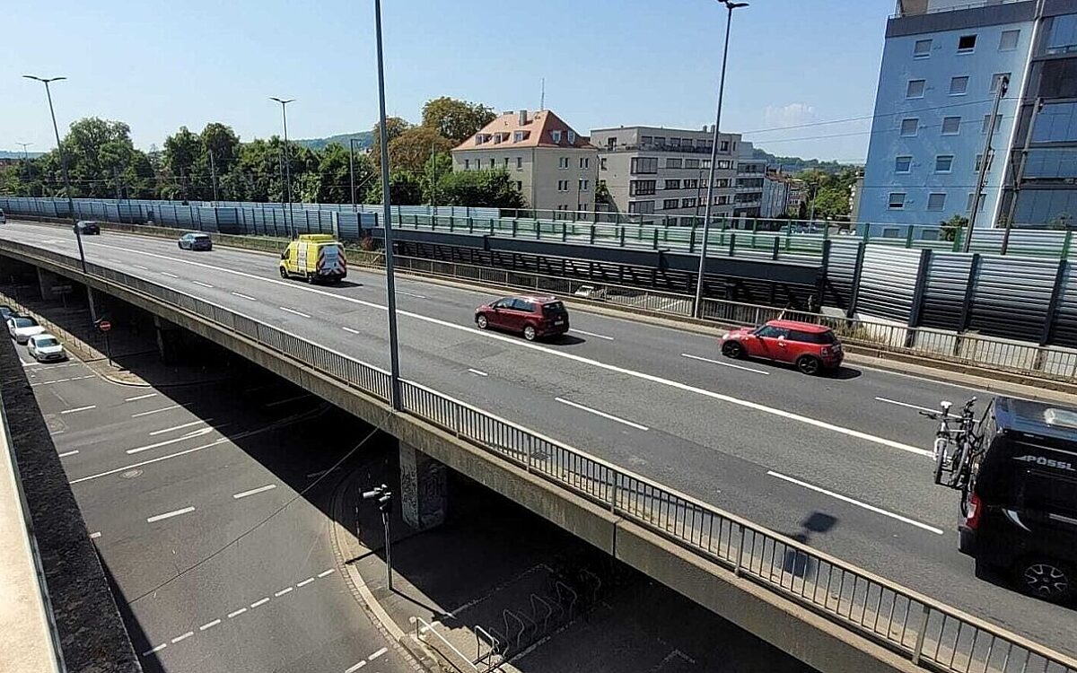 Der Stadtring Süd auf Höhe der Zeppelinstraße