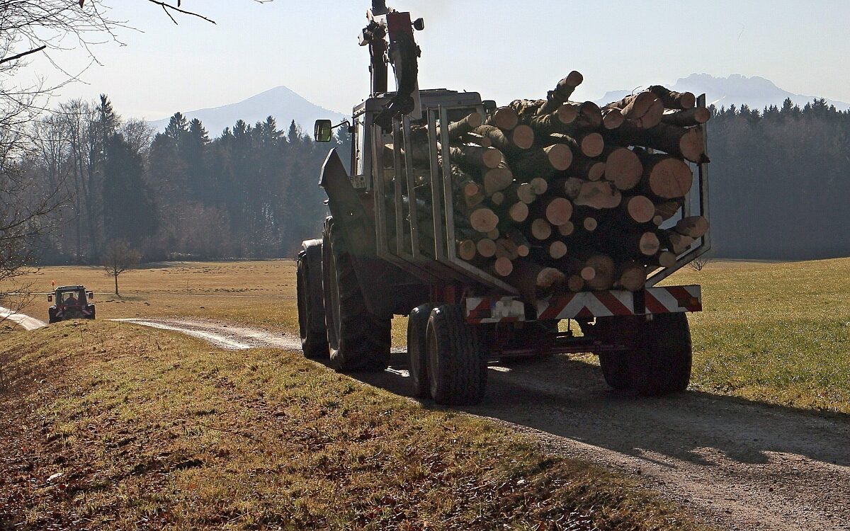 Traktor Holz Feld Traktor Holz Feld