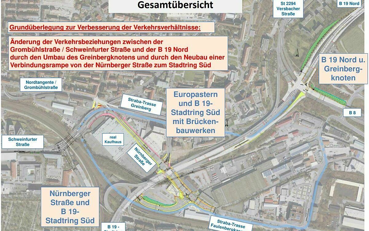 Übersicht über die Neuplanung des Greinbergknoten und Europastern Übersicht über die Neuplanung des Greinbergknoten und Europastern