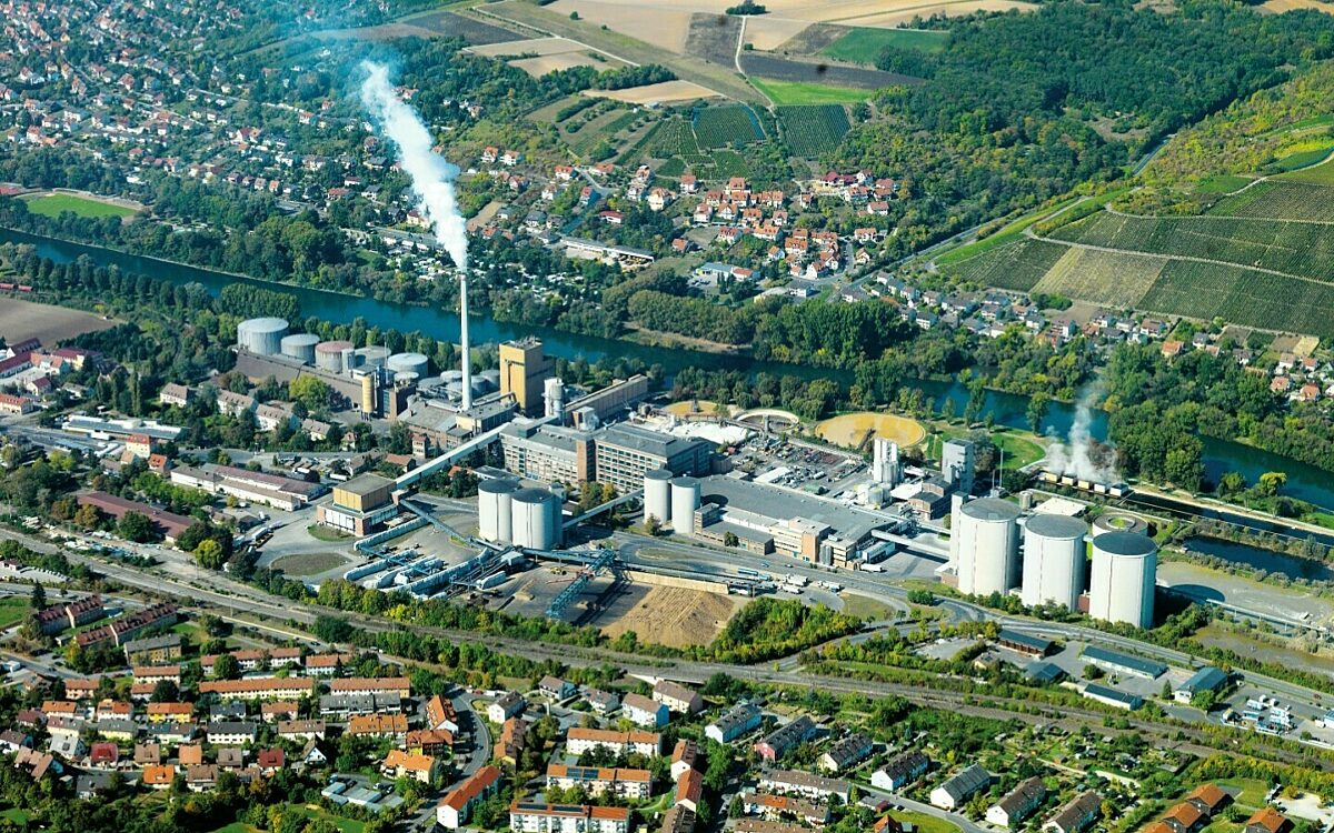 Die Ochsenfurter Zuckerfabrik aus der Luft Die Ochsenfurter Zuckerfabrik aus der Luft